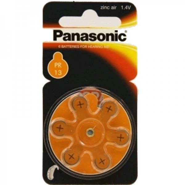 Panasonic Hörgerätebatterie PR13 1,4 V 6er Blister