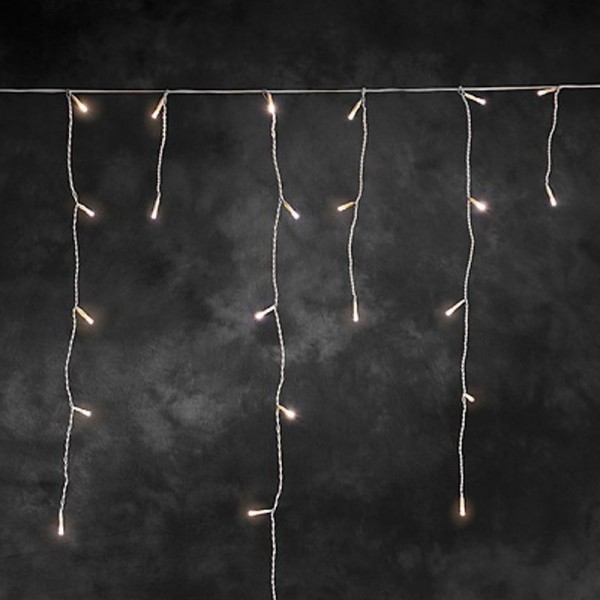 Konstsmide LED Lichtervorhang Eisregen inkl. Außentrafo mit 200 Dioden Gesamtlänge 16