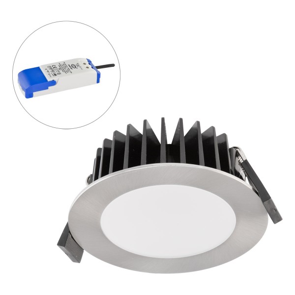 EVN LED Downlight Chrom rund 103x40mm 10W 4000K 1036lm >80° 220-240V IP44