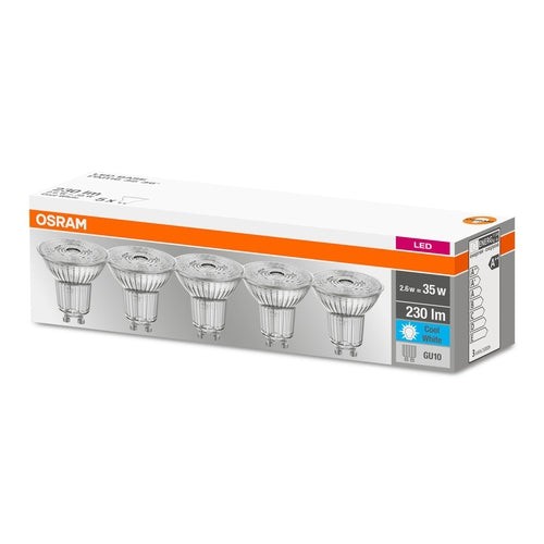 OSRAM LED Base PAR16 2,6-35W/840 GU10 230lm 36° nicht dimmbar 5er Pack