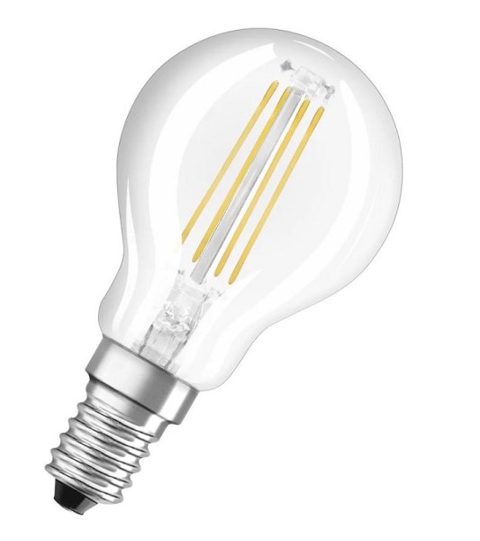 Osram LED Filament Superstar+ Tropfen P klar 300° 3,4-40W/940 neutralweiß 470lm E14 220-240V dimmbar