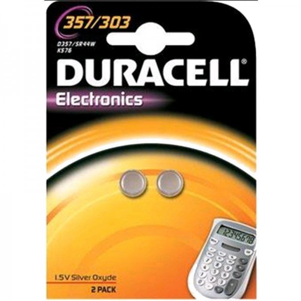 Duracell Uhrenbatterie Electronics 357/303 B2 2er Blister