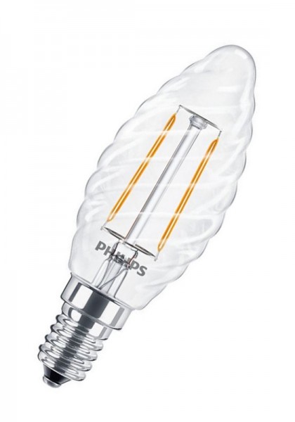 Philips CorePro LEDcandle BW35 Filament 2-25W/827 LED E14 250lm warmweiß