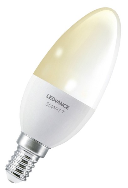 Ledvance LED WIFI Smart+ Kerze B40 matt 200° 4,9-40W/827 warmweiß 470lm E14 220-240V dimmbar 3er Pack