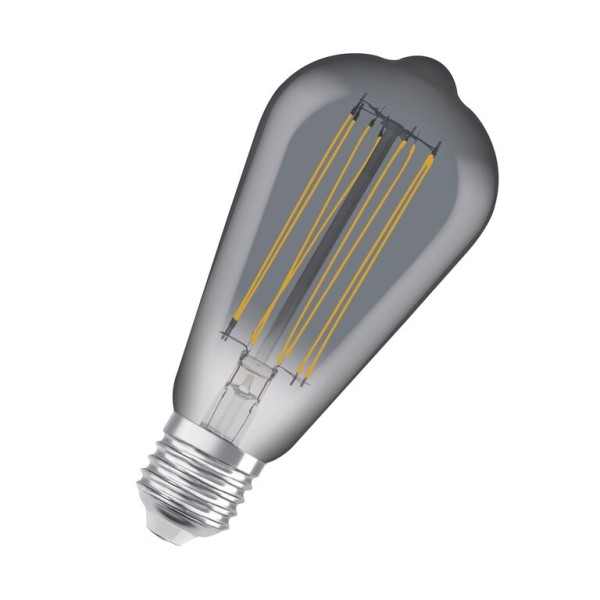 Osram / Ledvance LED Filament Vintage 1906 Edison rauchig 320° 11-42W/818 extra warmweiß 500lm E27 220-240V dimmbar