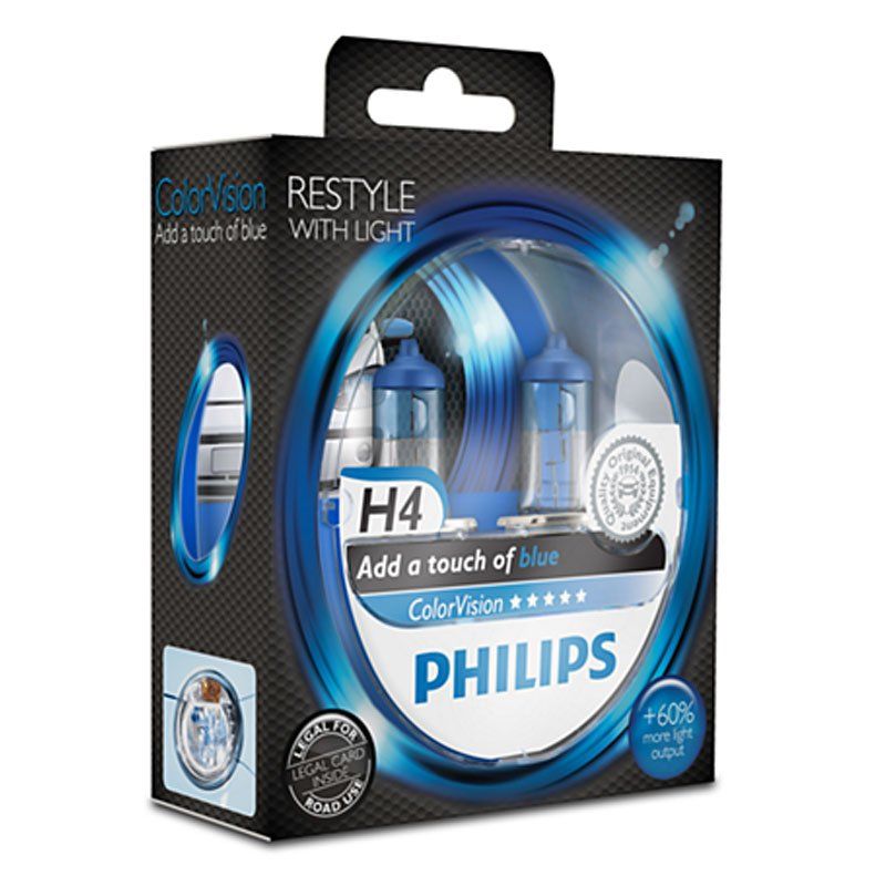 Philips Autolampe H4 Blue Vision ultra B1 60/55W 12V P43t-38