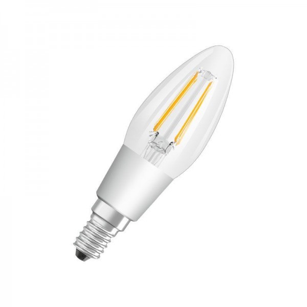Osram LEDstar+ GlowDim B Filament 4,5-40W/827 E14 klar 320° 470lm warmweiß extra GLOWdim Blister